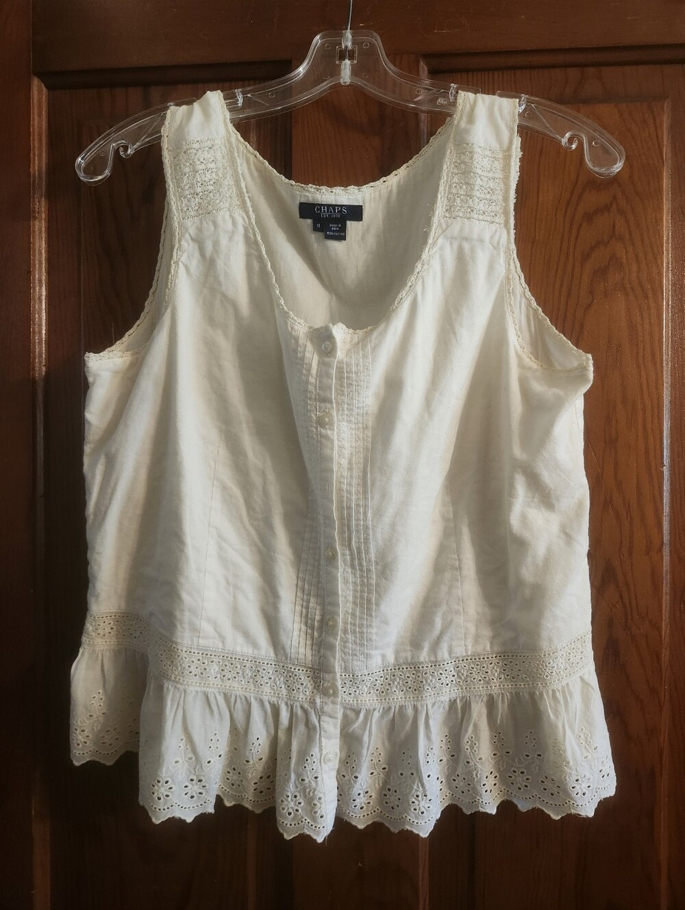 Vintage Chaps White Tank Top
